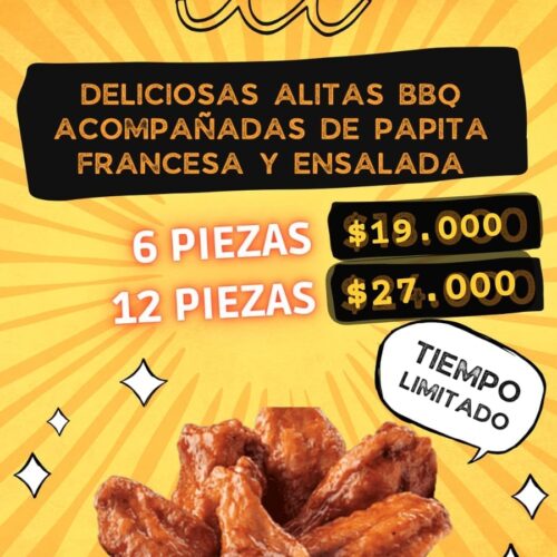 Promo Alitas BBQ  12 PIEZAS