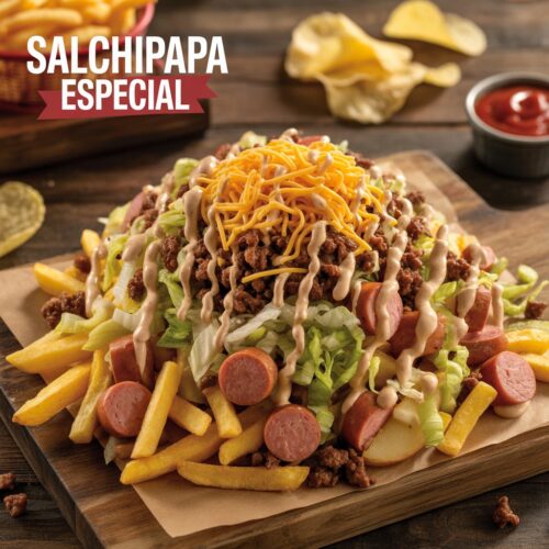 Salchipapa Especial Los Maestros del Sabor