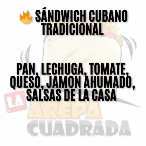 🔥 Sándwich Cubano Tradicional – (La Arepa Cuadrada)
