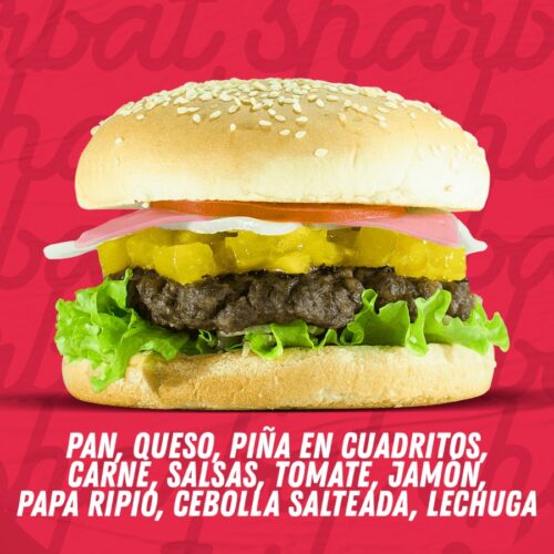 Hamburguesa Hawaiana (Sharbat)