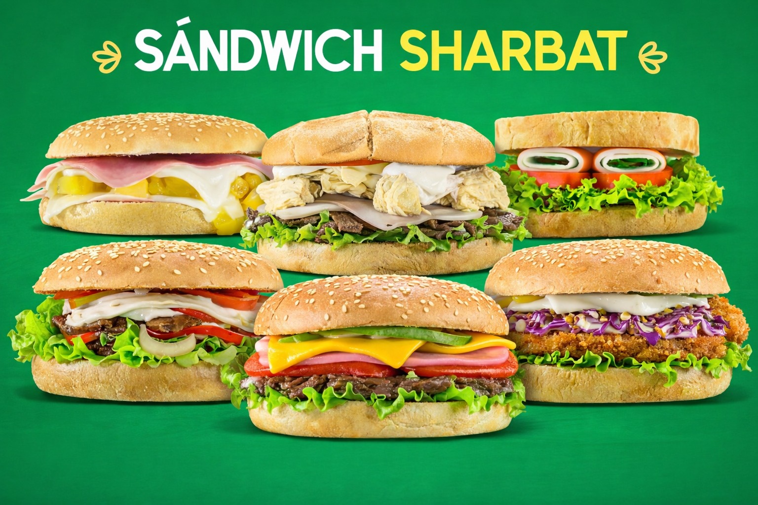Sandwich carne hawaiano - (Sharbat)